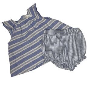 Baby B’Gosh 24M Blue & White Striped 2-Piece Set Sleeveless Top & Bloomers